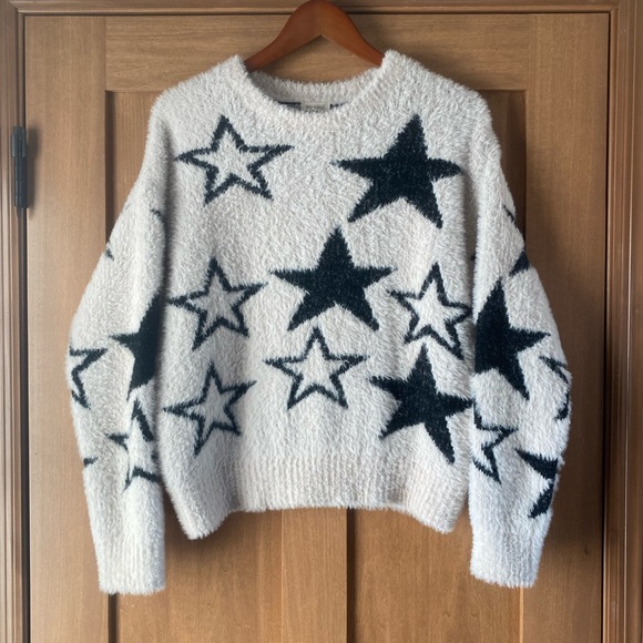 NWOT Pilcro Anthropologie Patterned Eyelash Sweater - Picture 2 of 9